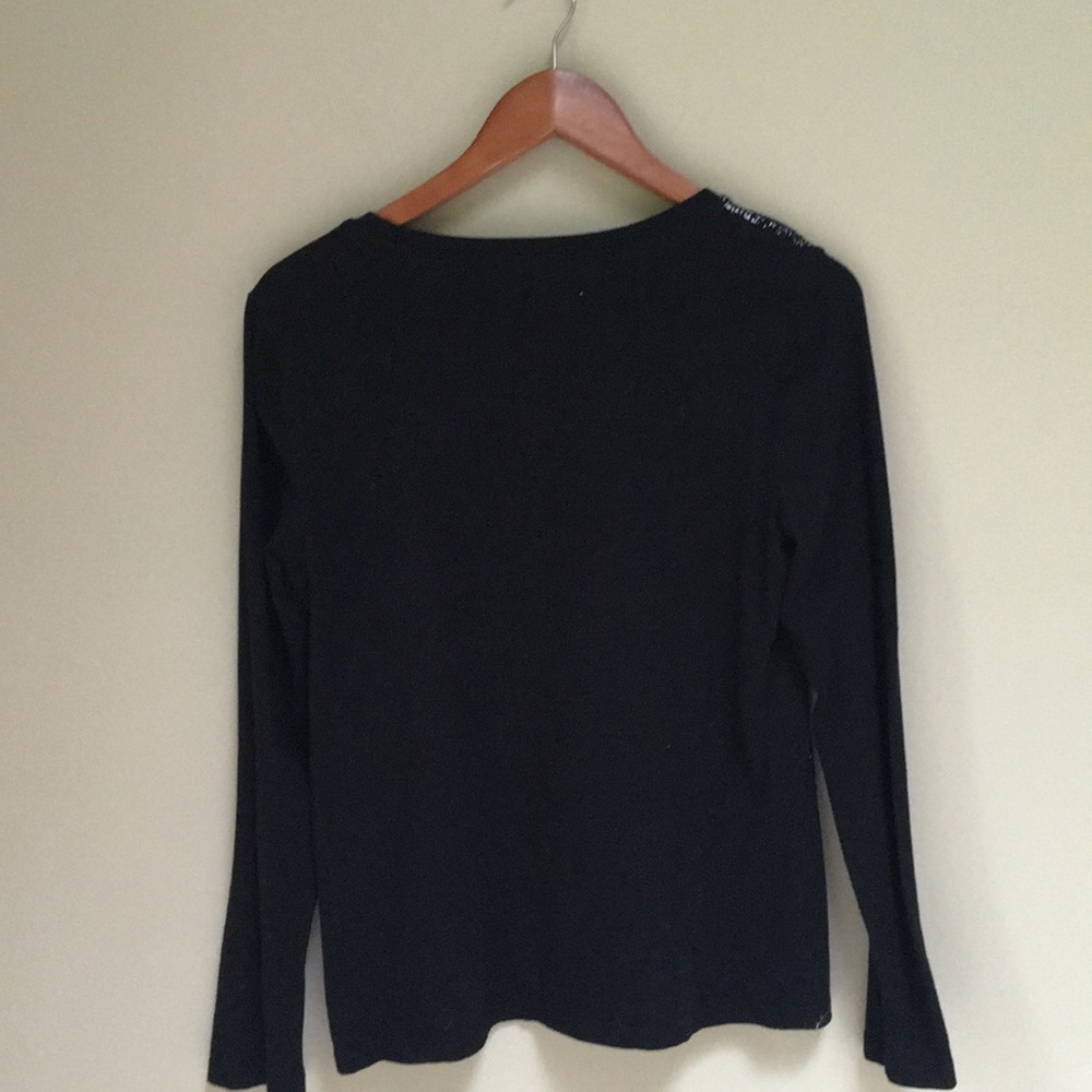 Chico’s Zenergy Black Long Sleeve T Size 1 - Picture 2 of 6